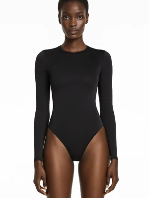 AMA Longsleeve Thong Bodysuit
